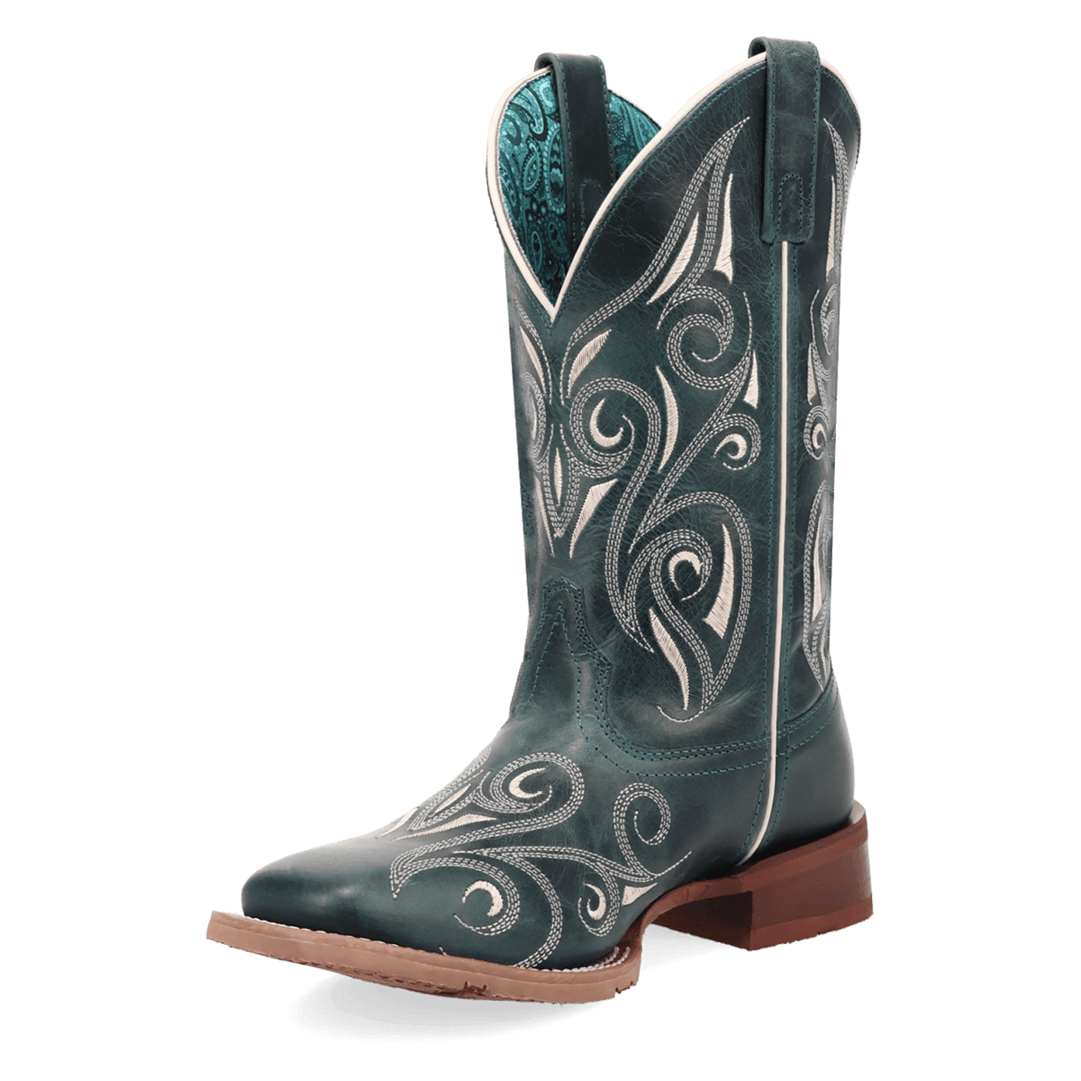 Women's Laredo Spurred Leather Boot - Turquoise - 2037