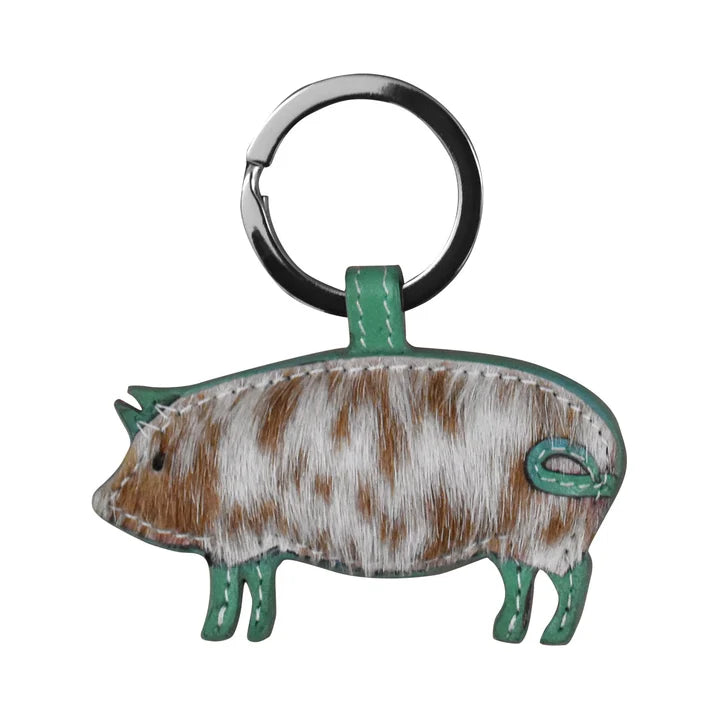 Cow Hair Key Fob