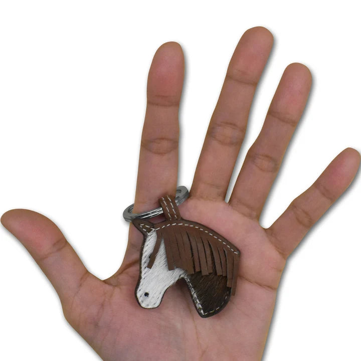 Cow Hair Key Fob