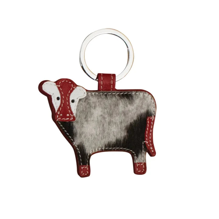 Cow Hair Key Fob