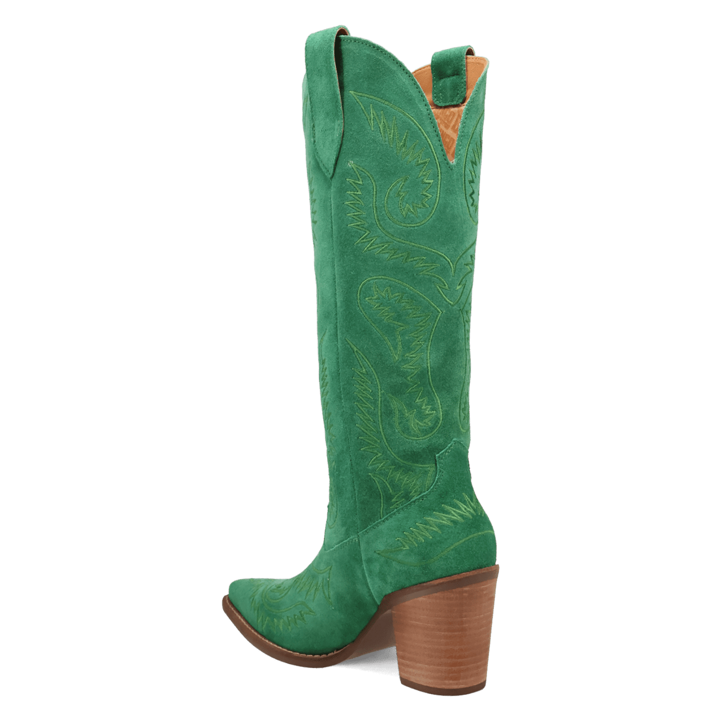 Women's Dingo Evita Leather Boot - Green - DI2253-GN