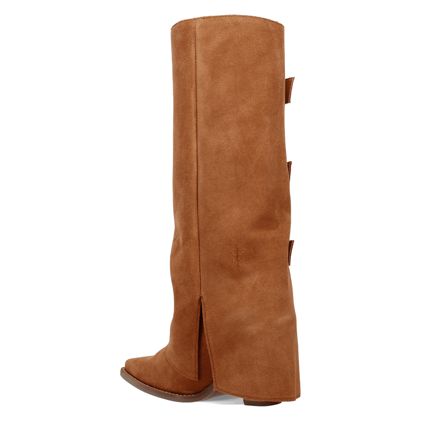 Women's Dingo Buckle Bunny Suede Leather Boot - Camel - DI2345-BG4