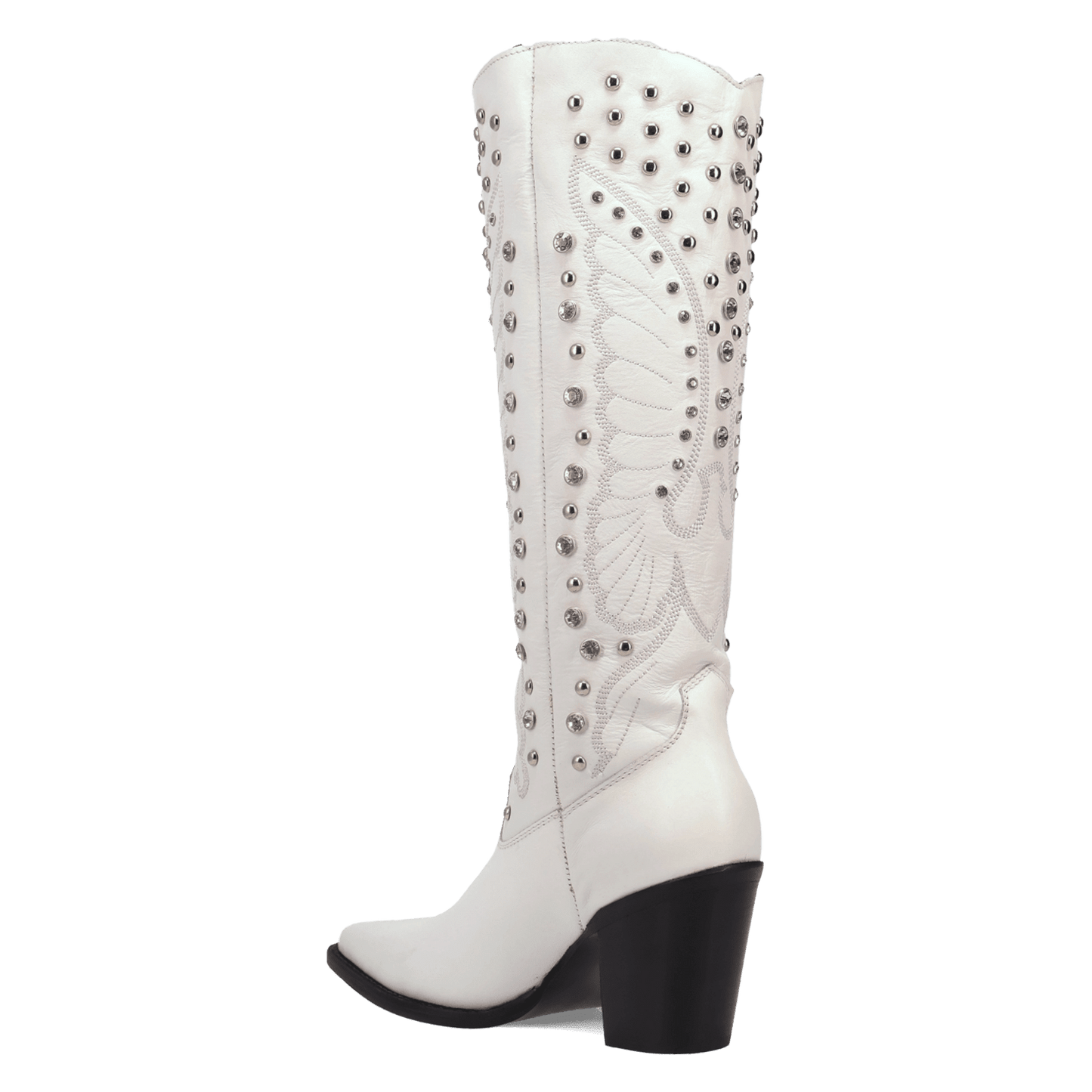 Women's Dingo Diamonds Forever Leather Boot - White - DI2351-WH