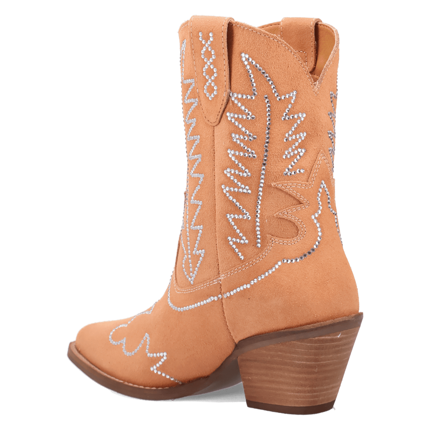 Women's Dingo Tiny Pony Suede Leather Bootie - Peach - DI2376-OR3