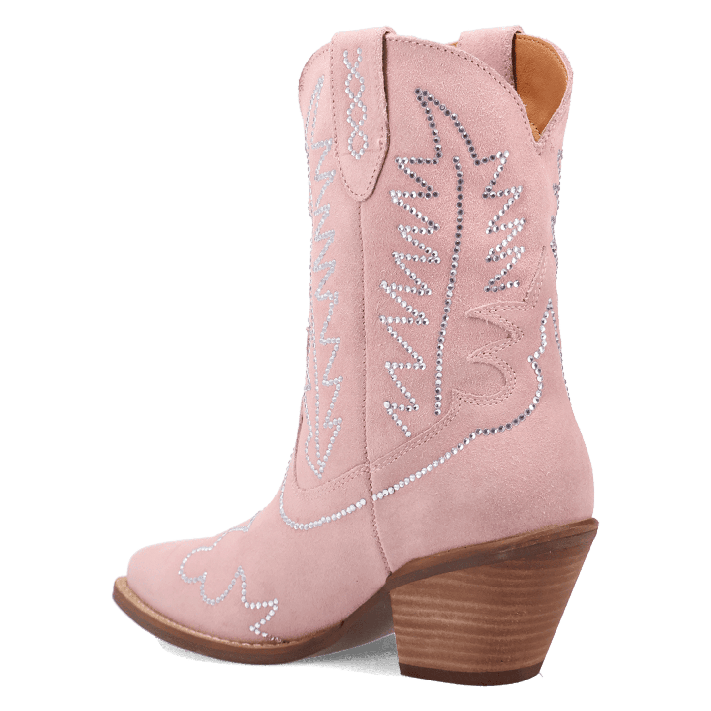 Women's Dingo Tiny Pony Suede Leather Bootie - Pink - DI2376-PK