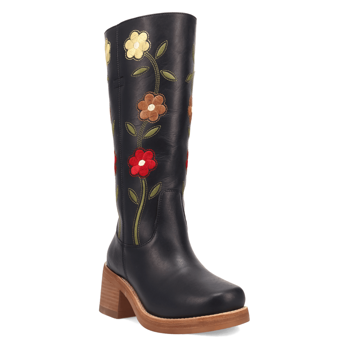 Women's Dingo Bloom Leather Boot - Black - DI2378-BK