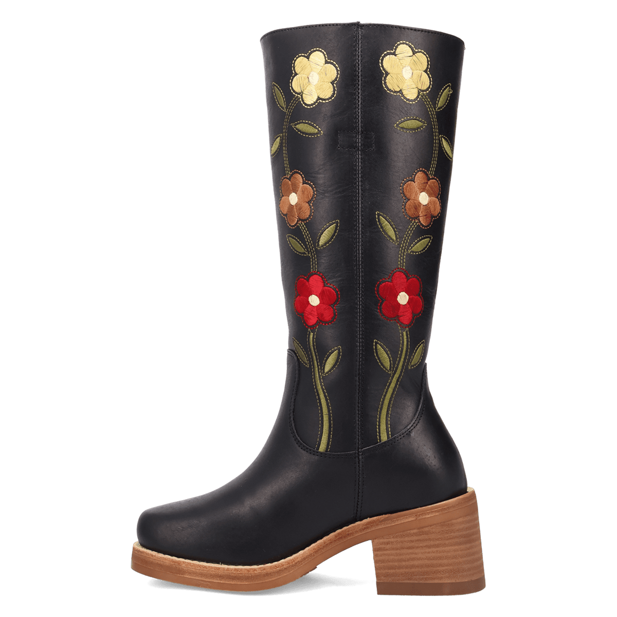 Women's Dingo Bloom Leather Boot - Black - DI2378-BK