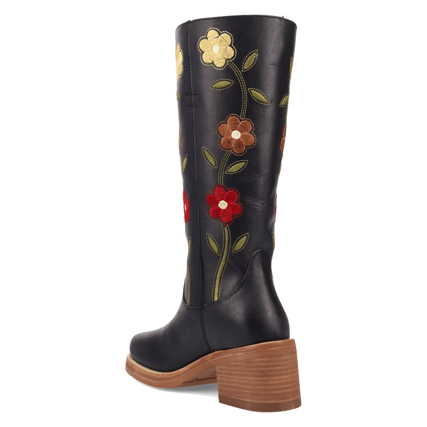 Women's Dingo Bloom Leather Boot - Black - DI2378-BK
