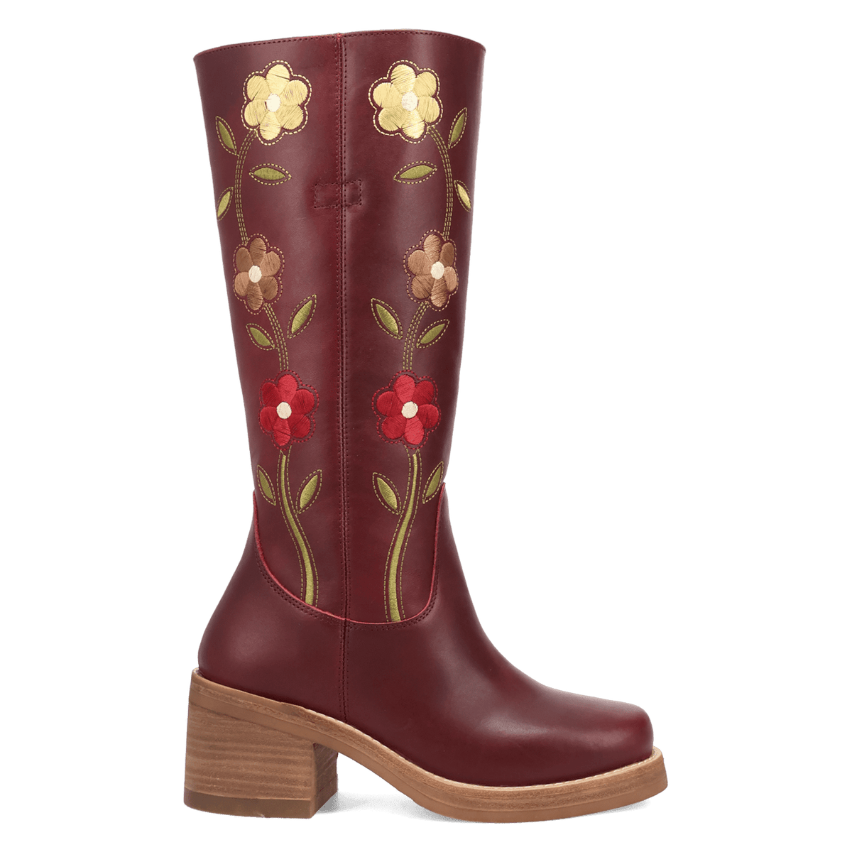 Women's Dingo Bloom Leather Boot - Merlot - DI2378-RD16