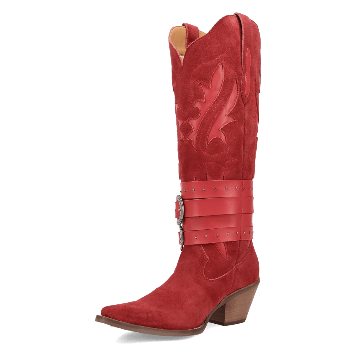 Women's Dingo Buck Wild Suede Leather Boot - Red - DI2380-RD