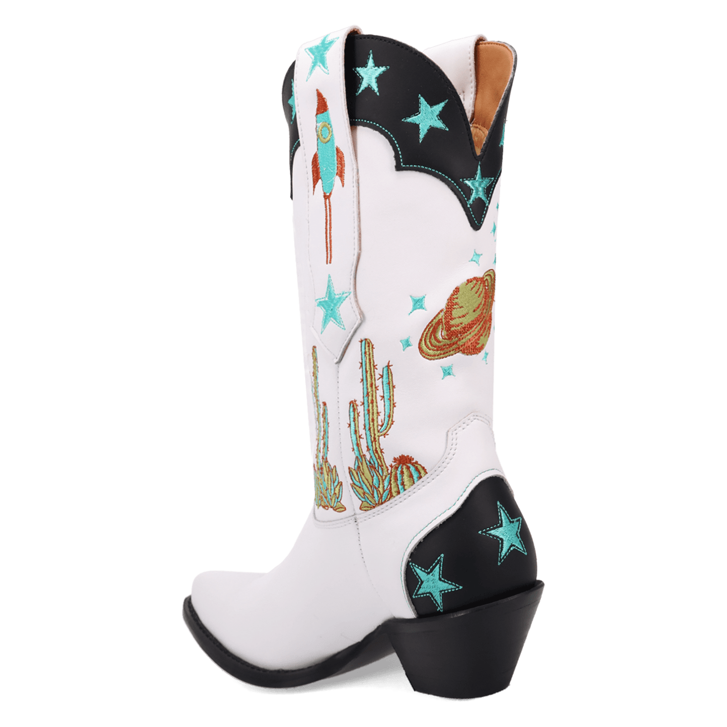 Women's Dingo Space Cowgirl Leather Boot - White - DI2396-WH