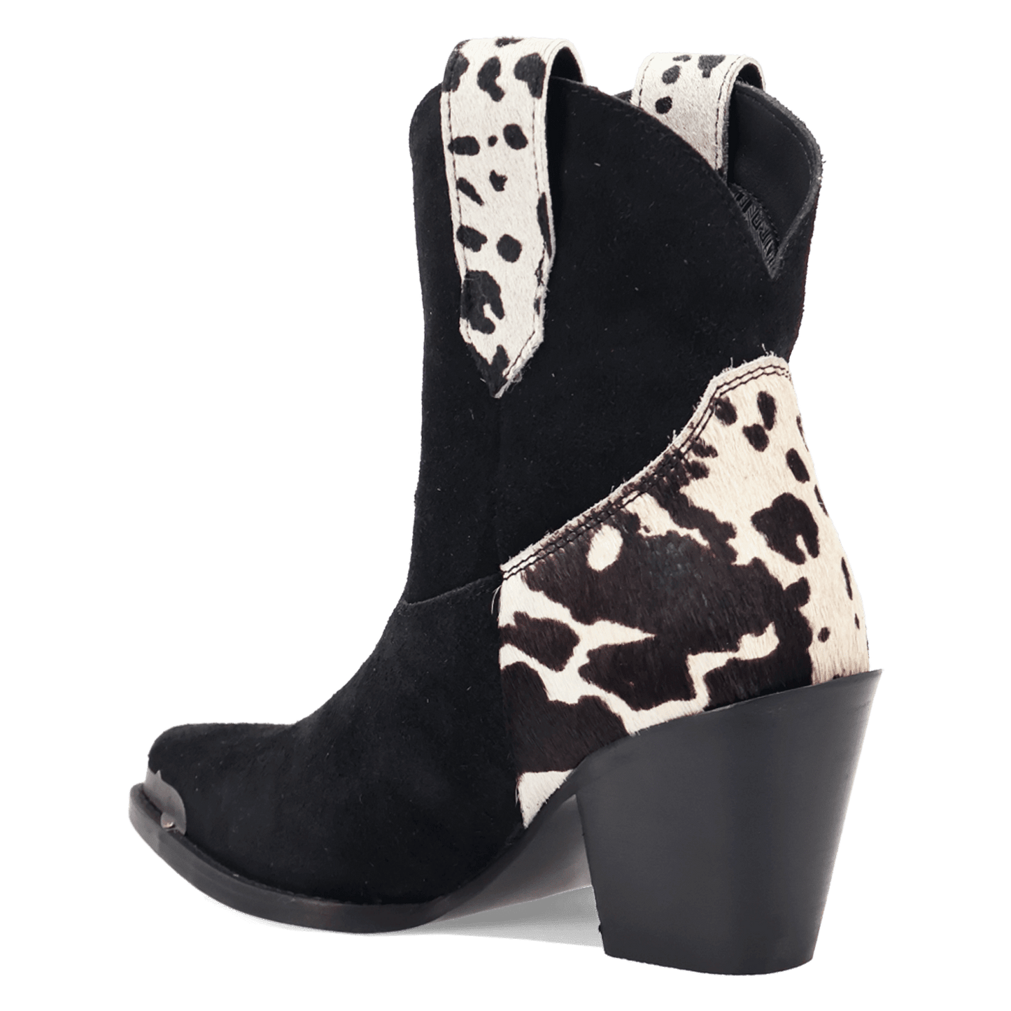 Women's Dingo Texas Charm Suede Leather Bootie - Black - DI2399-BK