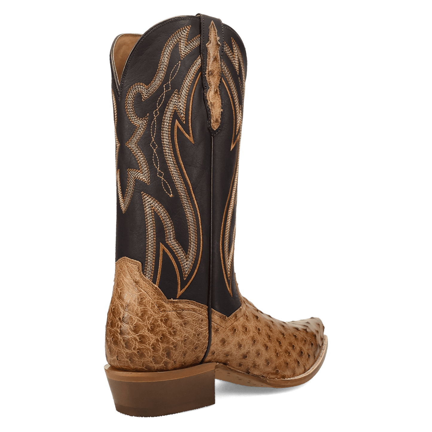 Men's Dan Post Grit Full Quill Ostrich Boot - Brown - DP7121