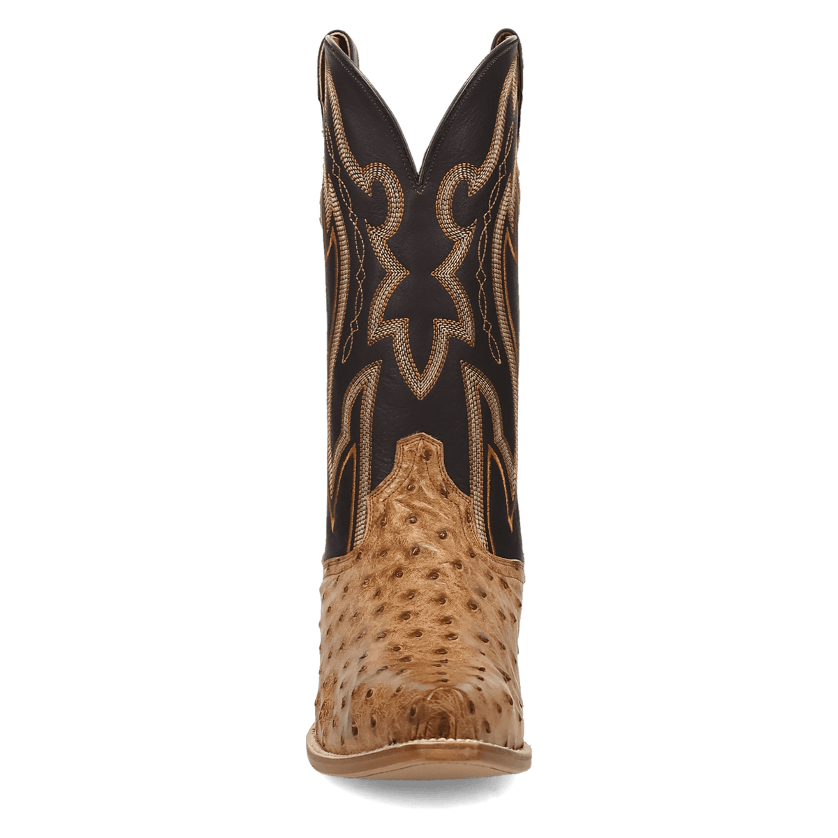 Men's Dan Post Grit Full Quill Ostrich Boot - Brown - DP7121