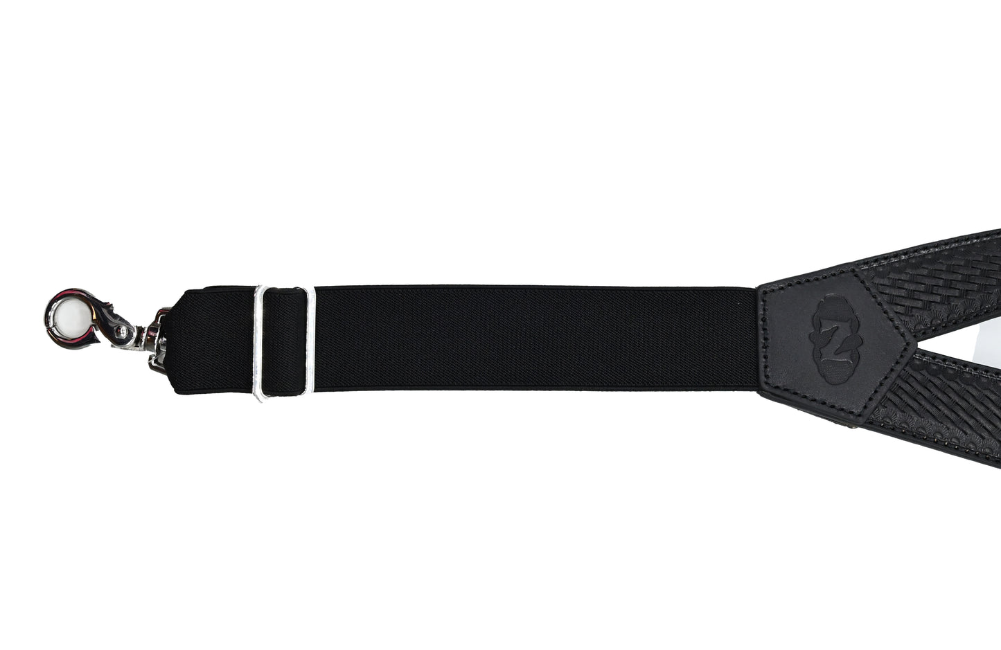 Black Leather & Strech Suspenders