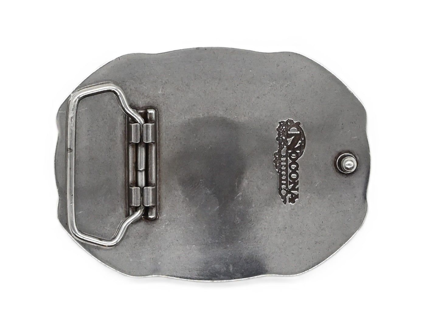 Nocona Mens Rectangle Arrow Skull Feather Buckle