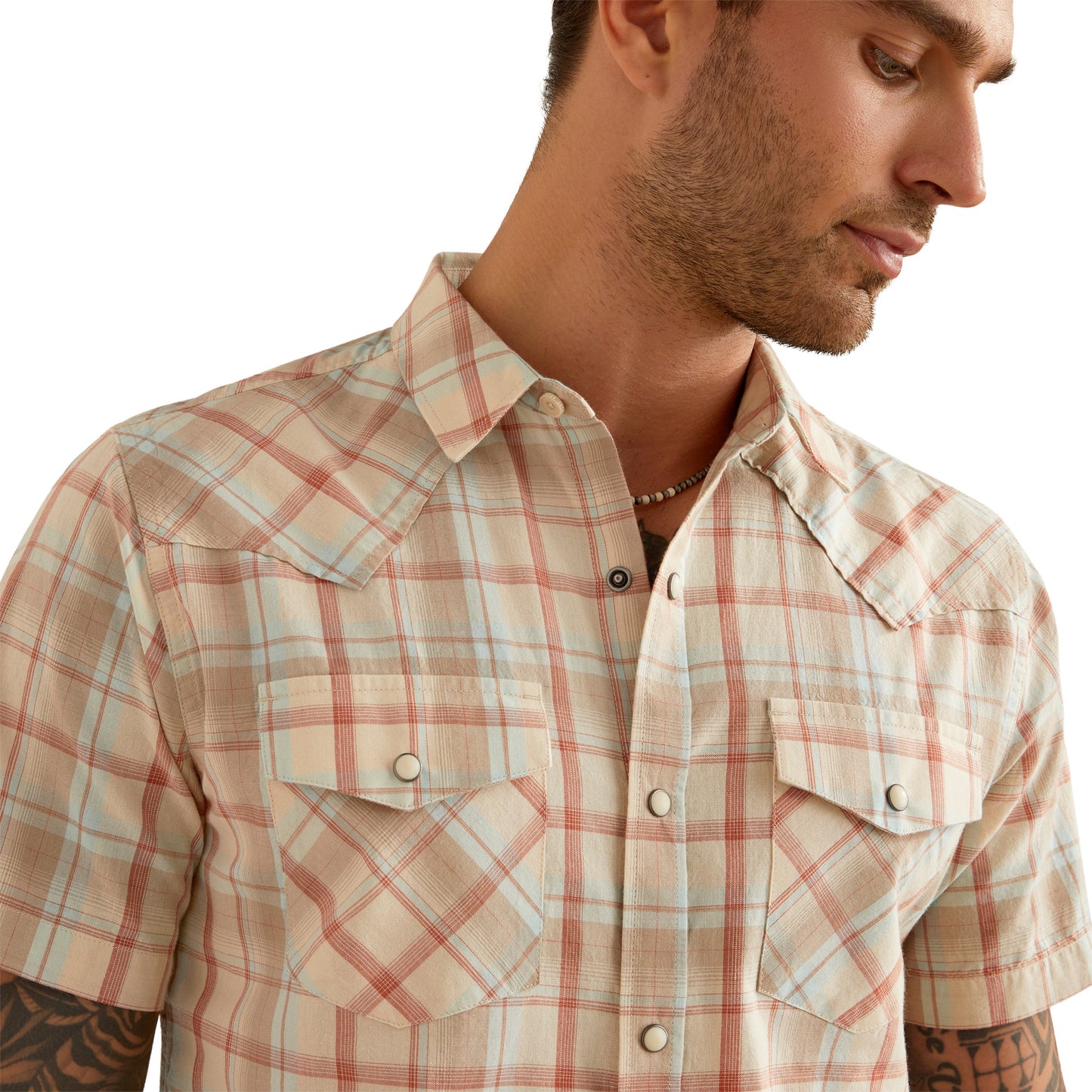 Ariat Men's Hyder Retro Short Sleeve Light Brown - 10054702
