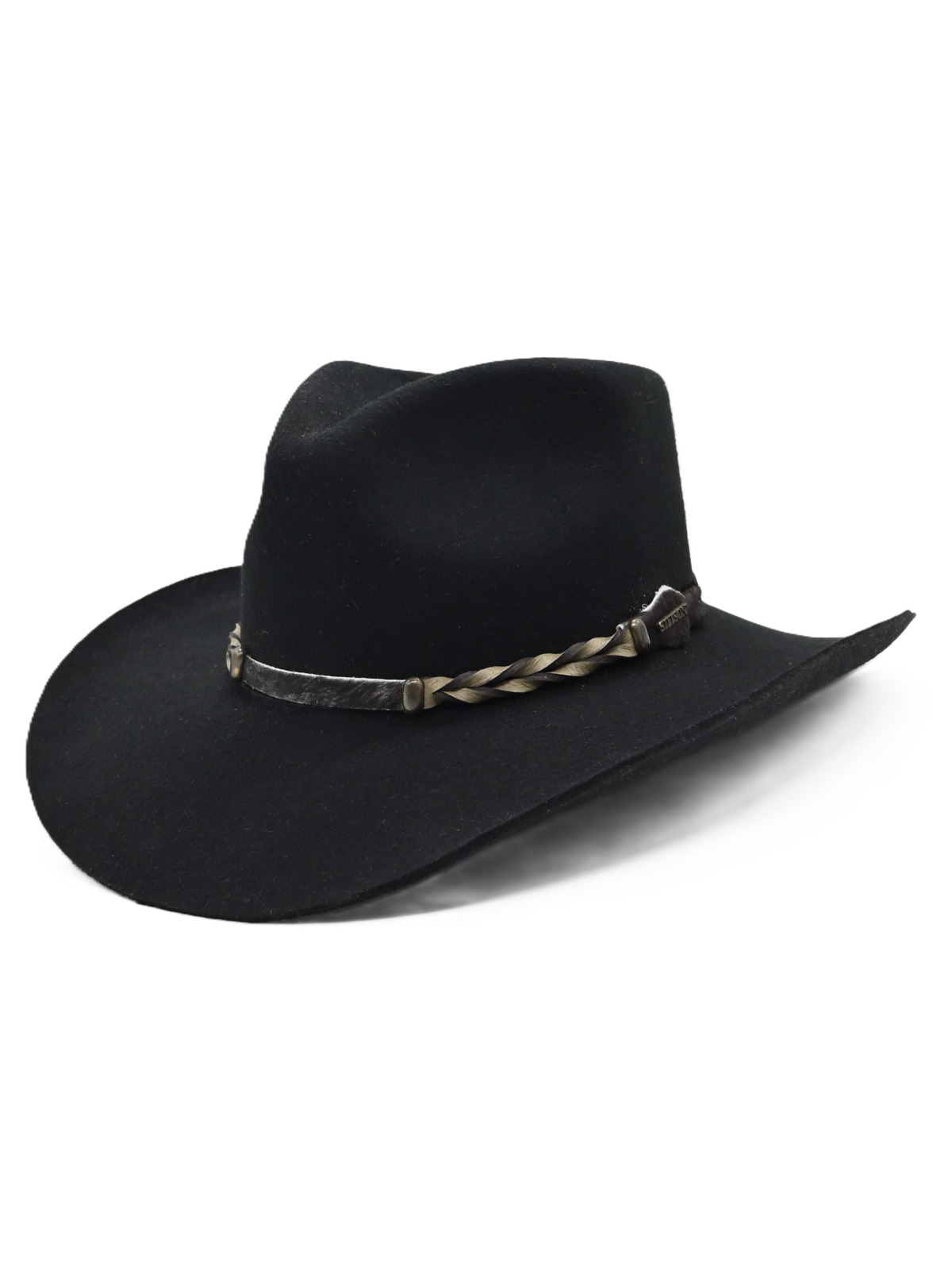 Stetson Black Drifter 4X Felt Hat Sbdftr 1634 07 Size 7 1 2