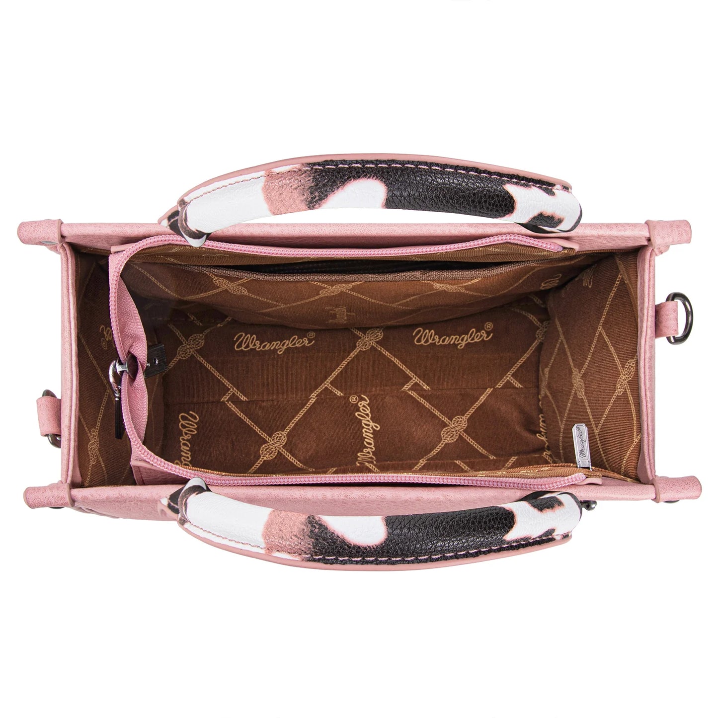 Wrangler Cow Print Concealed Carry Tote/Crossbody - Hot Pink - WG102-8120SHPK