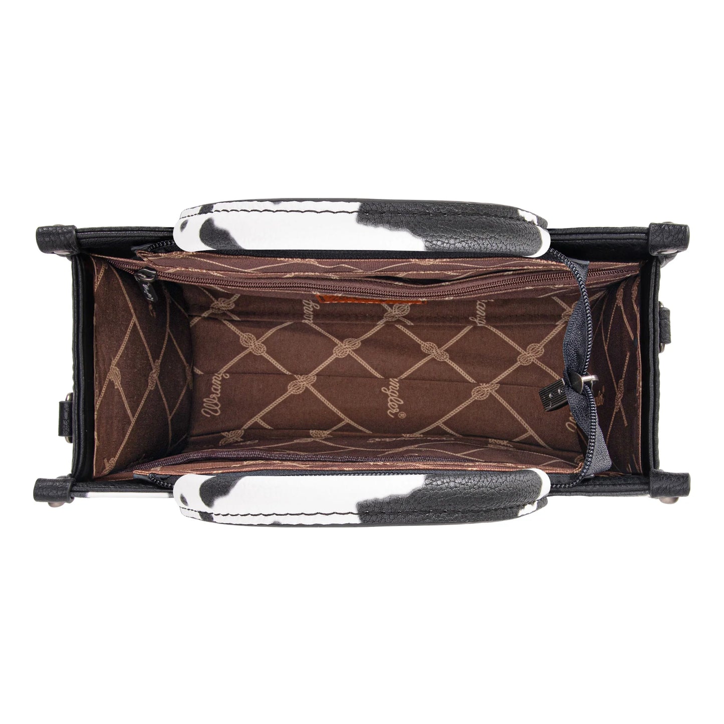 Wrangler Cow Print Concealed Carry Tote/Crossbody - Black - WG133-8120S