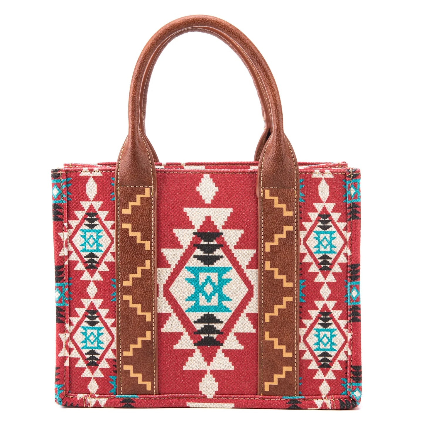 Wrangler Aztec Small Tote/Crossbody - Burgundy - WG2203-8120SWBDY