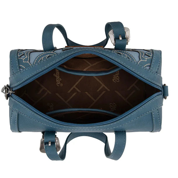 Wrangler Horseshoe Cutout Mini Boston Crossbody Bag - Jean - WG292-9012JN