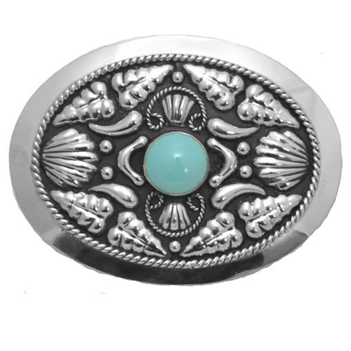 Turquoise Stone Center Oval
