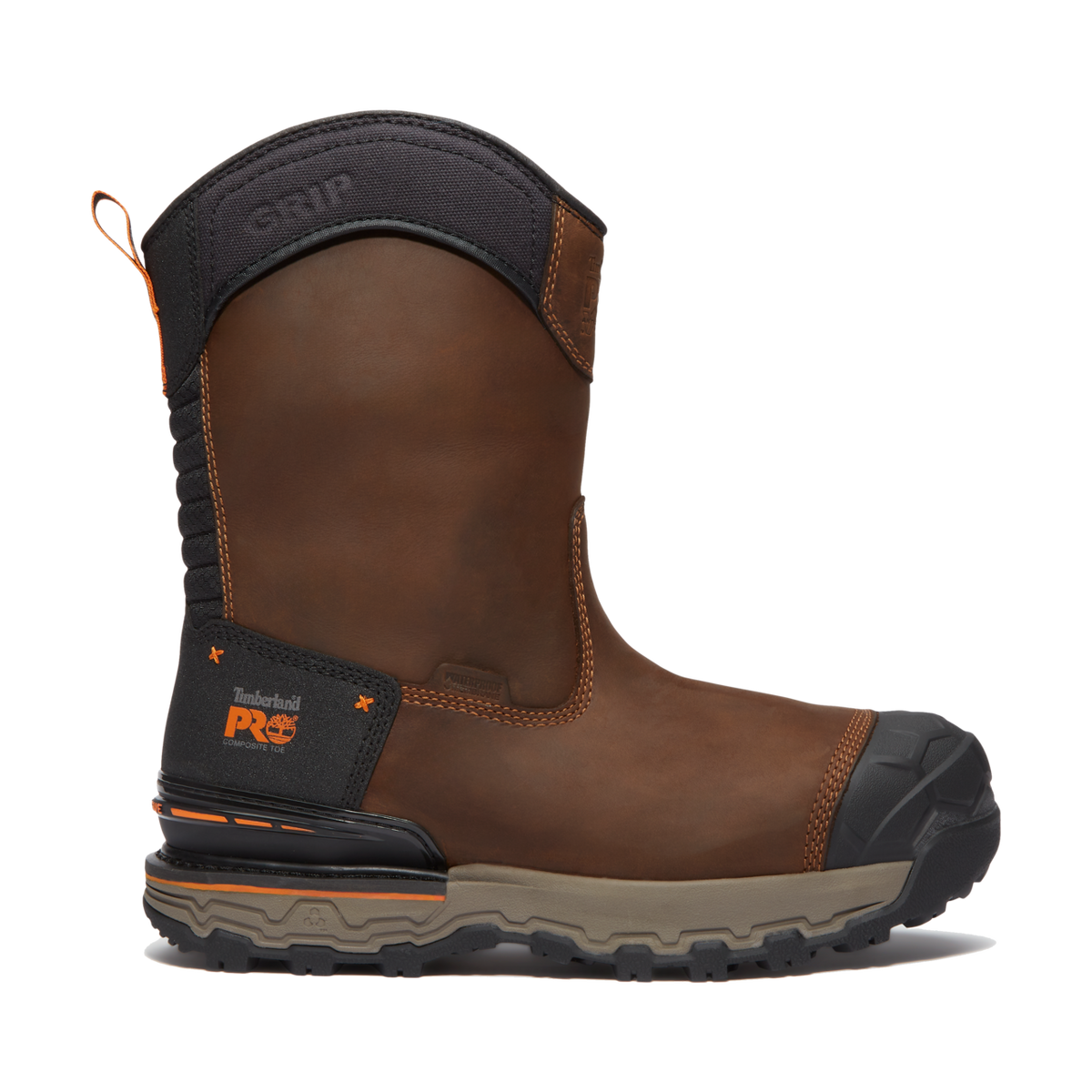 Men's Timberland PRO BOONDOCK ULTRALIGHT PULL-ON CT WP - BROWN - TB0A6473EM41