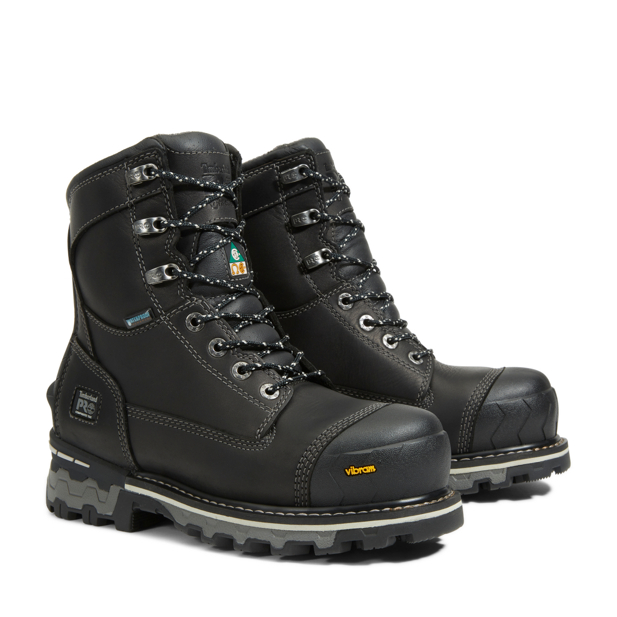 Women's Timberland PRO 8IN BOONDOCK CT WP FP INS 200G CSA - BLACK - TB1A5R7K0011