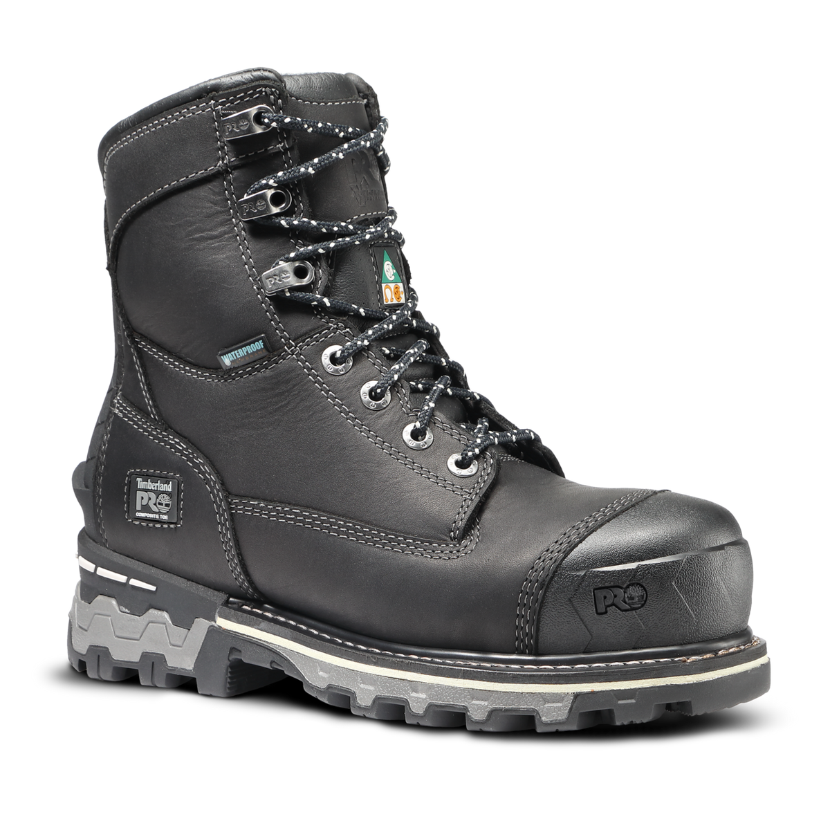 Women's Timberland PRO 8IN BOONDOCK CT WP FP INS 200G CSA - BLACK - TB1A5R7K0011