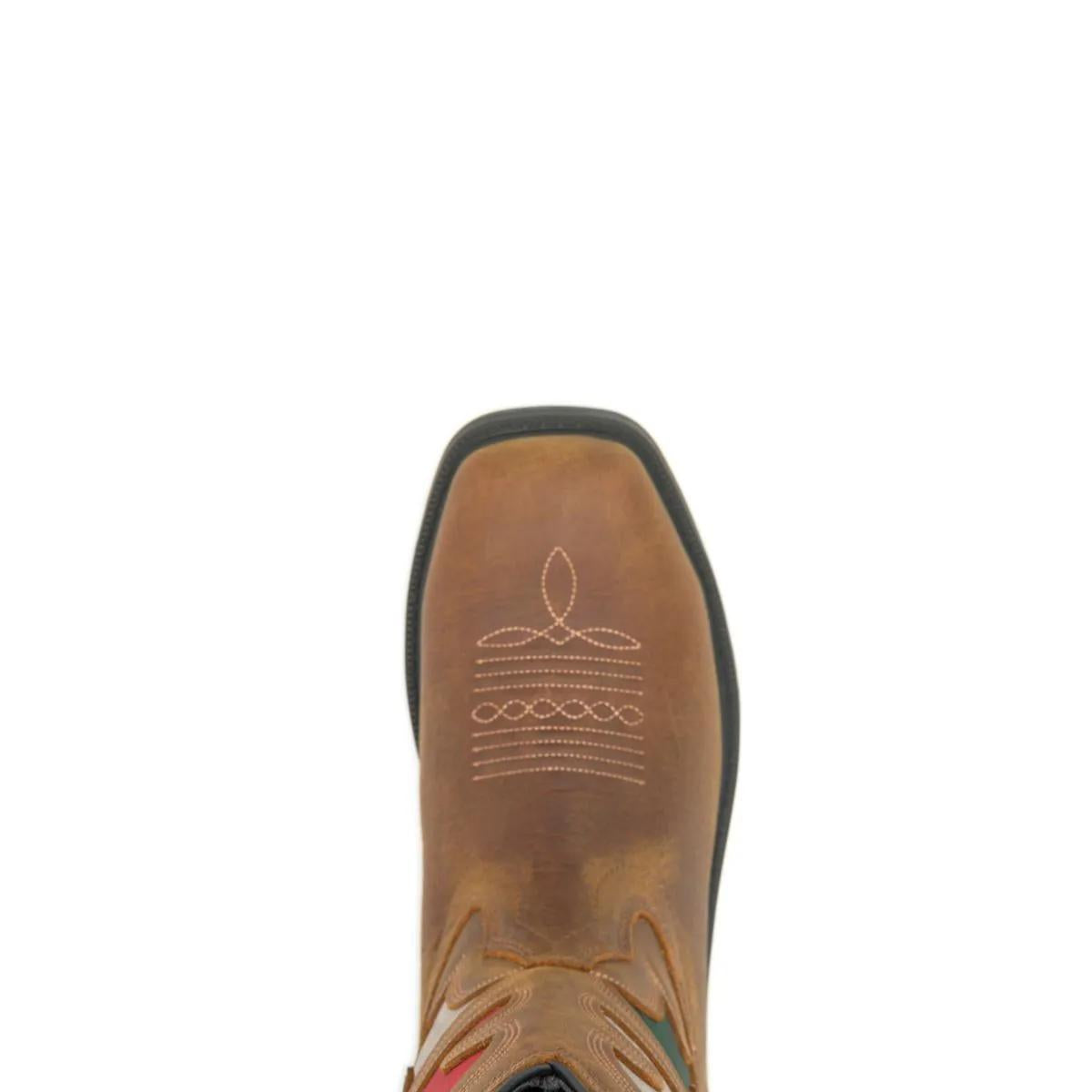 Men's Rancher Flag Steel-Toe Wellington Work Boot - Brown - W241183