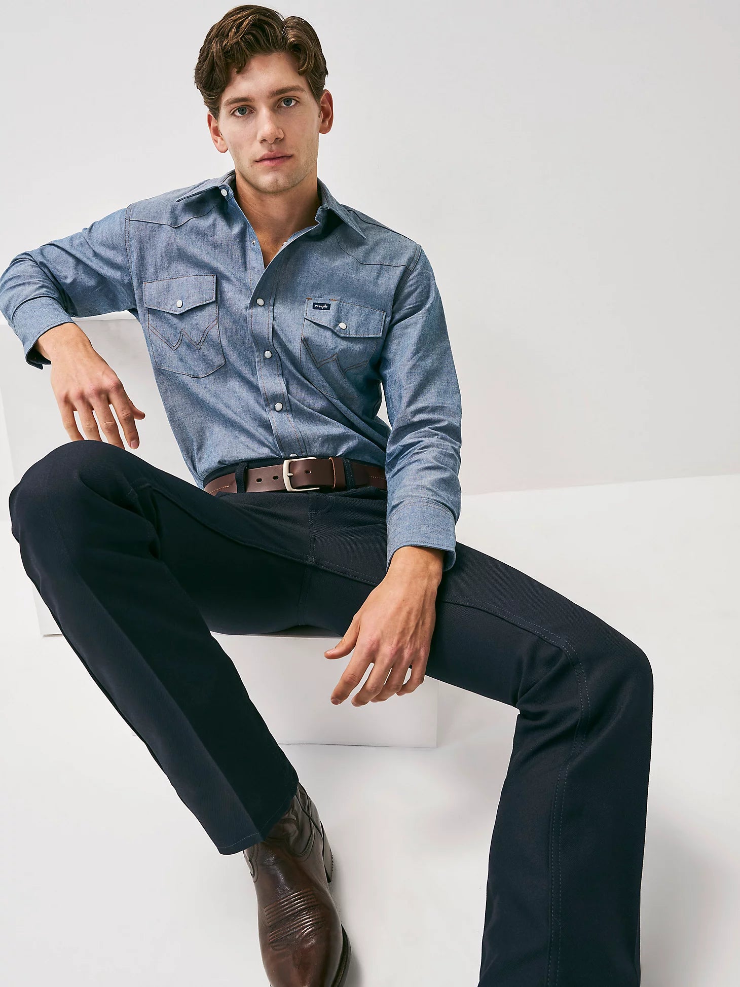 Wrangler Men's Wrancher Navy Dress Pants Wrangler Men's Wrancher Navy Dress Pants
