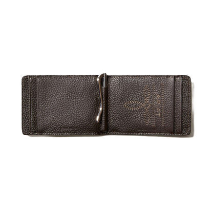 Ariat Bifold Slim Money Clip Wallet Patriot Flag Embroidery Brown - A3546002