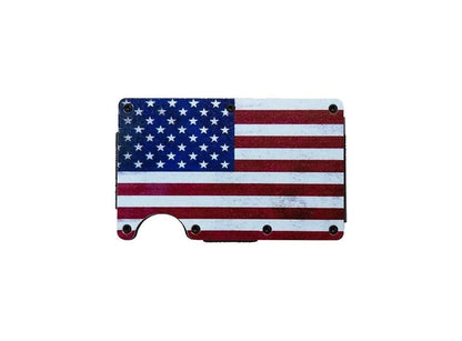Mens Money Clip American Flag Multicolor Slim Wallet Style - D250017897