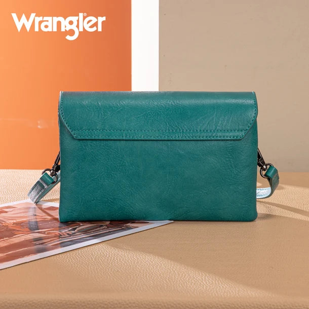 Wrangler Vintage-Inspired Crossbody Bag - Turquoise - WG320-209TQ