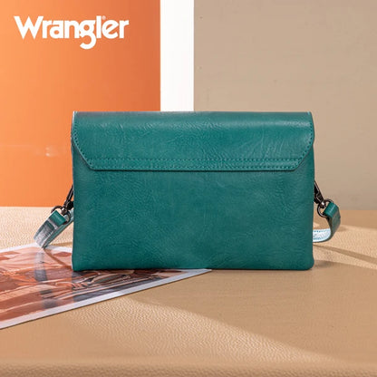 Wrangler Vintage-Inspired Crossbody Bag - Turquoise - WG320-209TQ