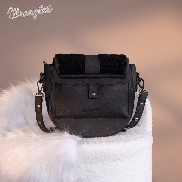 Wrangler Sherpa Saddle Bag Crossbody - Black - WG160-6010BK
