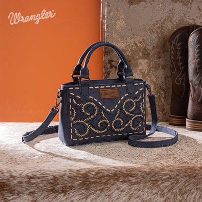 Wrangler Embroidered Swirl Mini Satchel/ Crossbody - WG337-2003