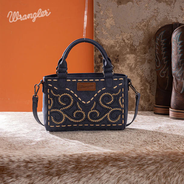 Wrangler Embroidered Swirl Mini Satchel/ Crossbody - WG337-2003
