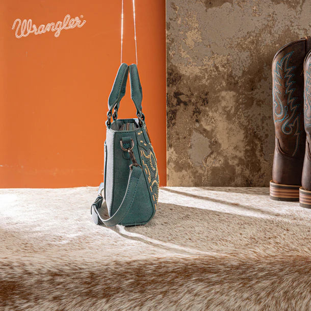 Wrangler Embroidered Swirl Mini Satchel/ Crossbody - WG337-2003