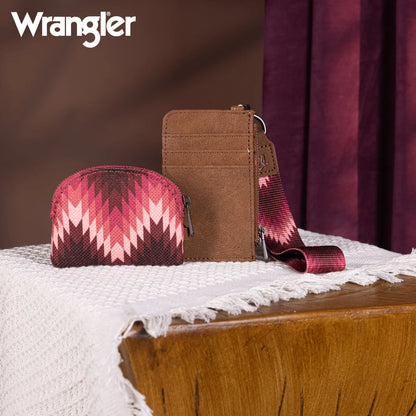 Wrangler Southwestern Art Print Dual Pouch Wristlet