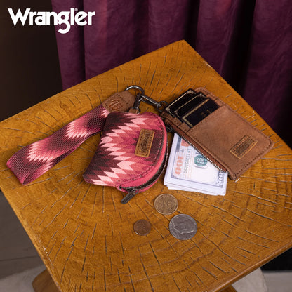 Wrangler Southwestern Art Print Dual Pouch Wristlet