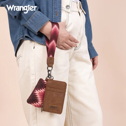 Wrangler Southwestern Art Print Dual Pouch Wristlet