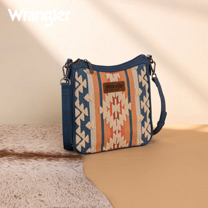 Wrangler Sherpa Aztec Canvas Crossbody - Jean - WG275-2003JN