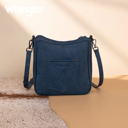 Wrangler Sherpa Aztec Canvas Crossbody - Jean - WG275-2003JN