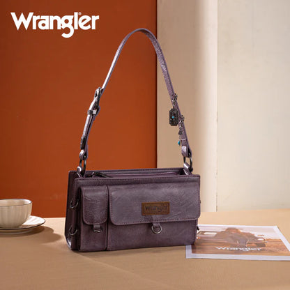 Wrangler Buckle Charm Small Shoulder Bag - Purple - WG300-523