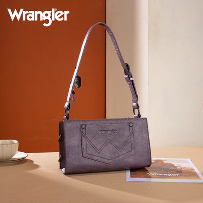 Wrangler Buckle Charm Small Shoulder Bag - Purple - WG300-523