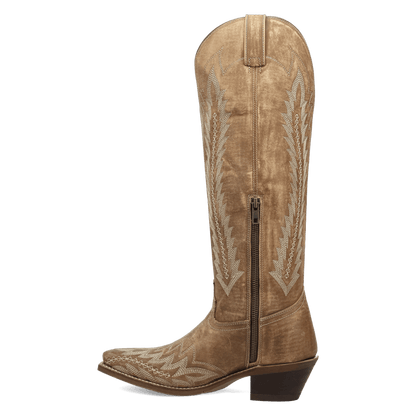 Women's Laredo Roxelle Wide Calf Leather Boot - Honey - 20055WC