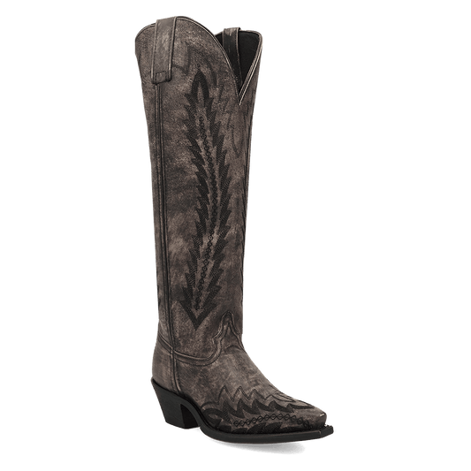 Women's Laredo Roxelle Wide Calf Leather Boot - Black - 20056WC