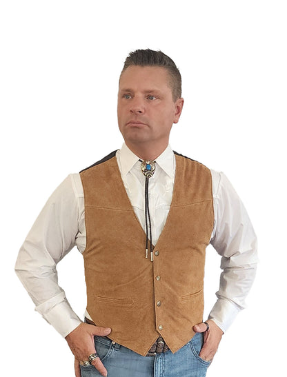 Boar Snap Suede Vest Tan